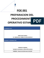 Poe 001 Preparacion Del Procedimiento Operativo Estandar PDF