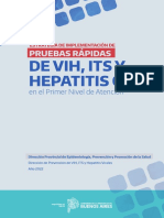 Implementación de pruebas rápidas de VIH, sífilis y hepatitis C en el PNA