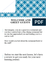 Week 6 - Welcome and Greet Guests