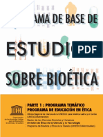 Programa de Estudios de Bioética - Parte I Unesco PDF