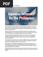 The Japanese Influence On The Philippines