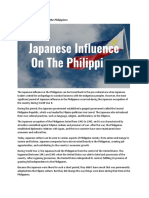 The Japanese Influence On The Philippines