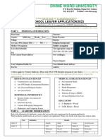 Non School Leaver Application Form 2023
