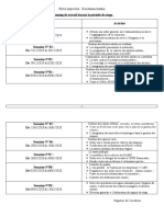 Planning Du Travail Durant La Période de Stage