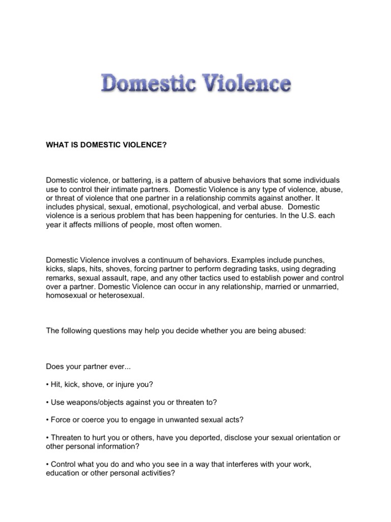essay titles for domestic violence