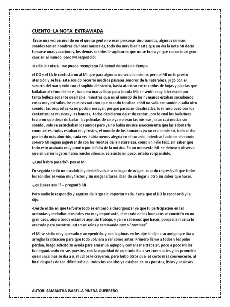 La Nota MI y el Caos Musical | PDF | Arte | Poesía