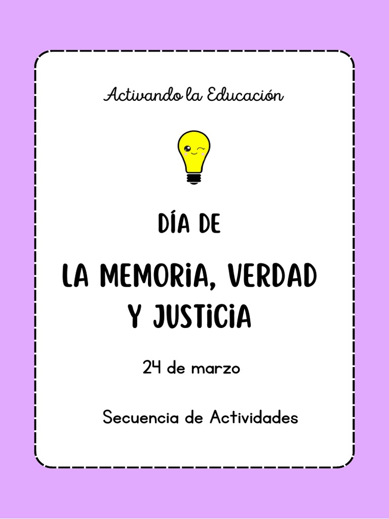 24 DE MARZO D A de La Memoria Verdad y Justicia PDF | PDF | Memoria