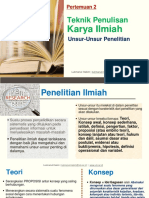 Pertemuan 2 Unsur-Unsur Penelitian