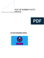Bubba's Auto Repair and Service.