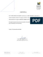 Certificado de JASS Peru