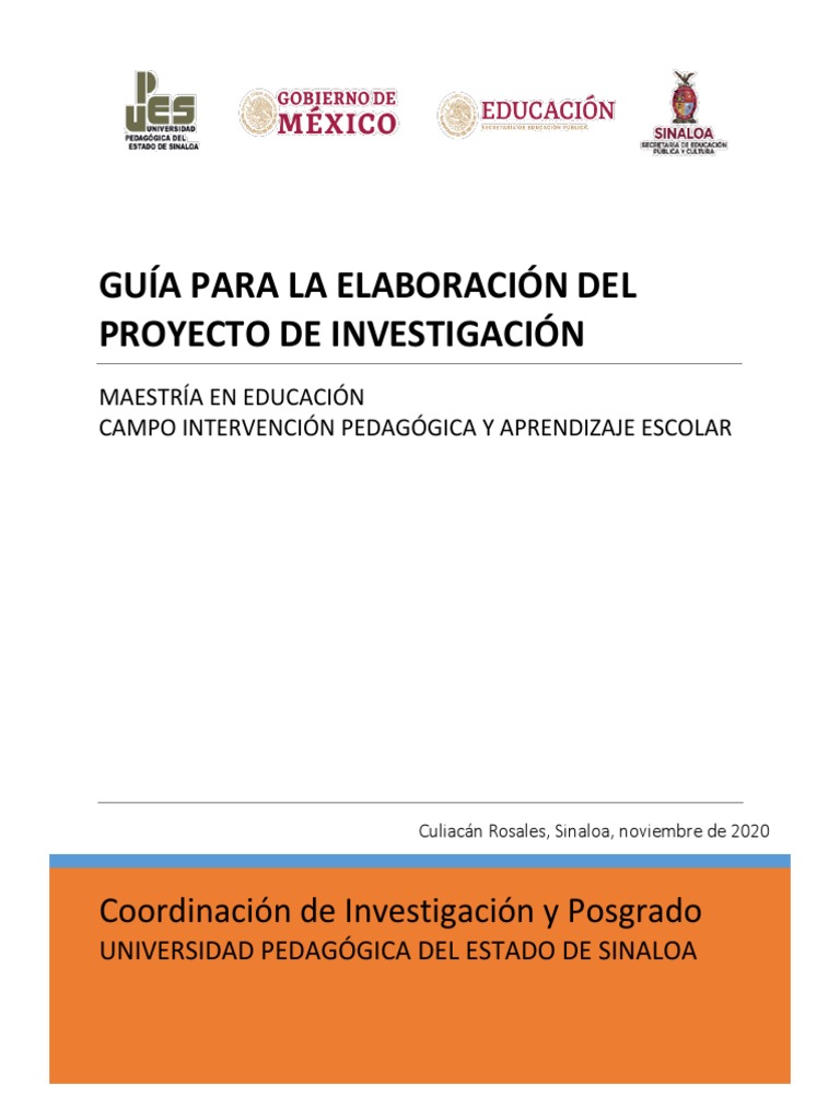 Guía para La Elaboración Del Proyecto de Investigación | PDF | Teoría ...