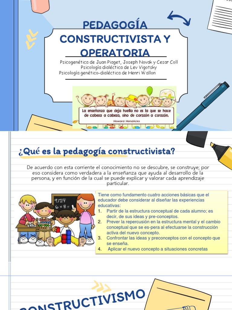 Pedagogía Constructivista PDF | PDF | Constructivismo (filosofía de la ...