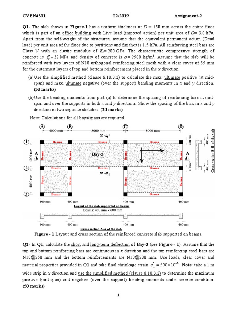 Analysis and Design of a Reinforced Concrete Slab PDF Bending