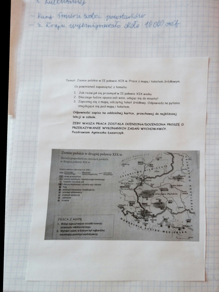 Ziemie Polskie W Pierwszej Połowie Xix Wieku Ziemie Polskie W II Poå XIX W PDF | PDF