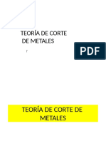 Teoría de Corte de Metales