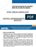 Unidad 7. Elaboración de La Presentación de Elevador - Elevator Pitch de Un Plan de Negocio Nov. 22 PDF