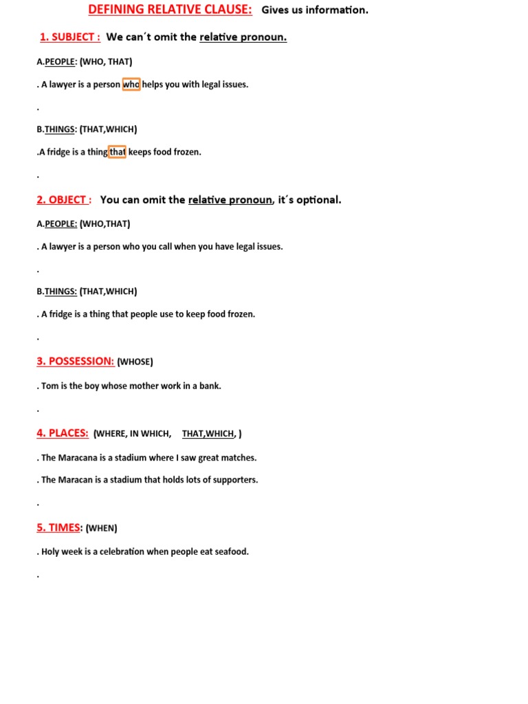 Understanding Relative Clauses | PDF