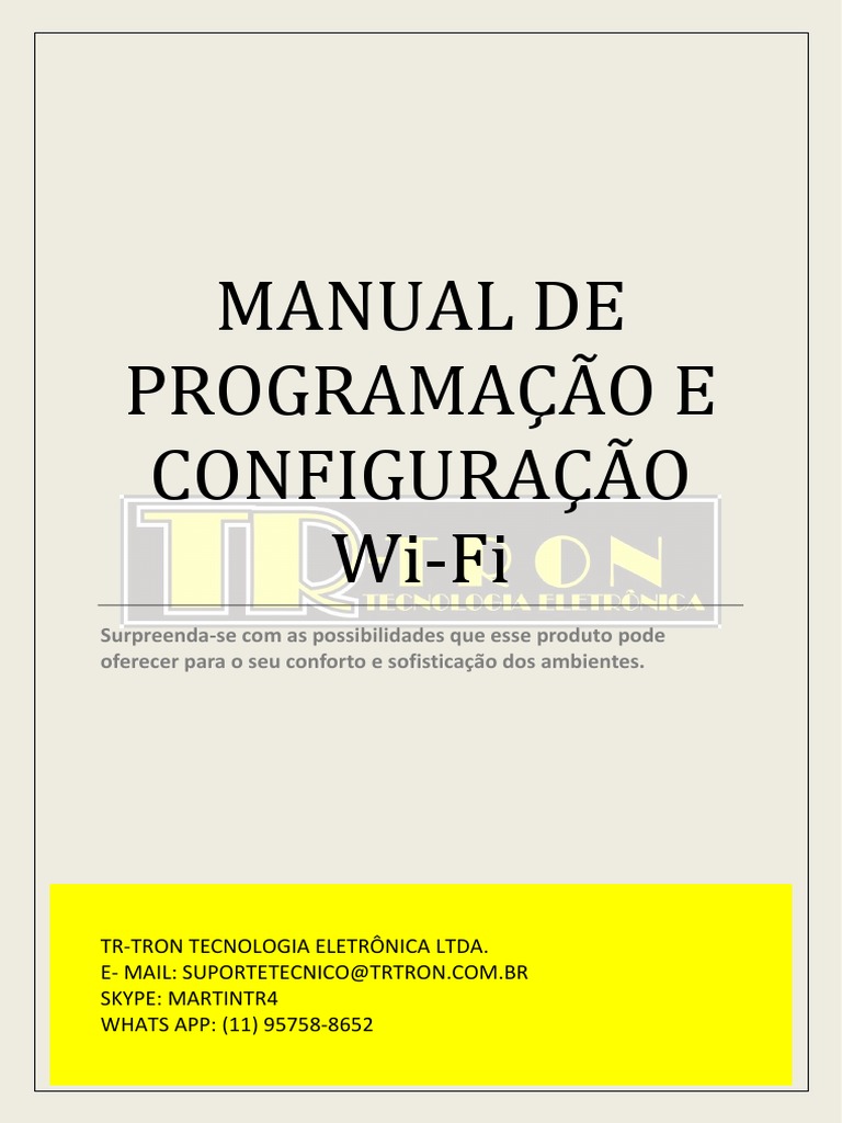 Manual TRtron Wi Fi PDF | PDF | Wi-Fi | Ciência da Computação