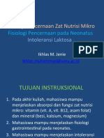 Kuliah Fisiologi Mikronutrien, Gastrointestinal Pada Bayi Dan Intoleransi Laktosa