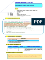 EXPERIENCIA DE APRENDIZAJE N° 004-2022