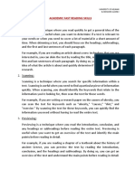 Academic Fast Reading Skills PDF