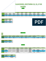 Horario Evaluaciones 2023, Semana Del 13 Al 17 de Marzo