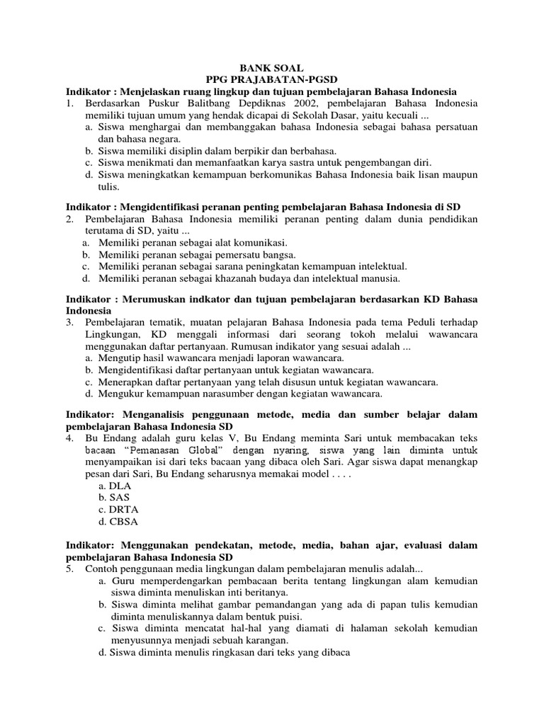 Soal Ppg B Pdf