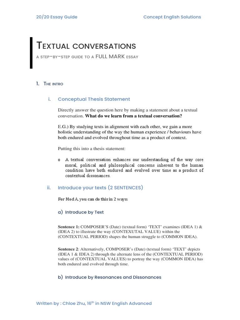 FREE RESOURCE State Rankers Guide To A 20 - 20 TC Essay | PDF ...