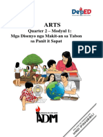 Arts 2 Q2 M1 Mga Disenyo Nga Makit An Sa Tabon Nga Panit It Sapat PDF