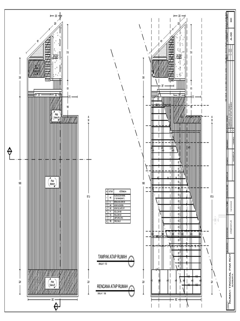 Rencana Dan Tampak Atap Rumah | PDF