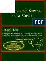 Tangents and Secants of Circles