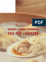 Sammi & Soupe Dumpling Dinner Menu