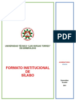 Formato Institucional de Sílabo