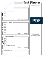 ADHD Class Task Planner PDF