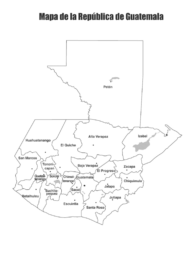 Mapa de Guatemala Localizado | PDF