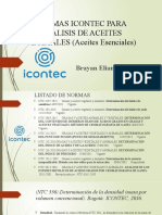 NORMAS ICONTEC PARA ANÁLISIS DE ACEITES VEGETALES (ACEITES ESENCIALES)