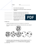 G8 Worksheet 3 Particulate Nature of Matter