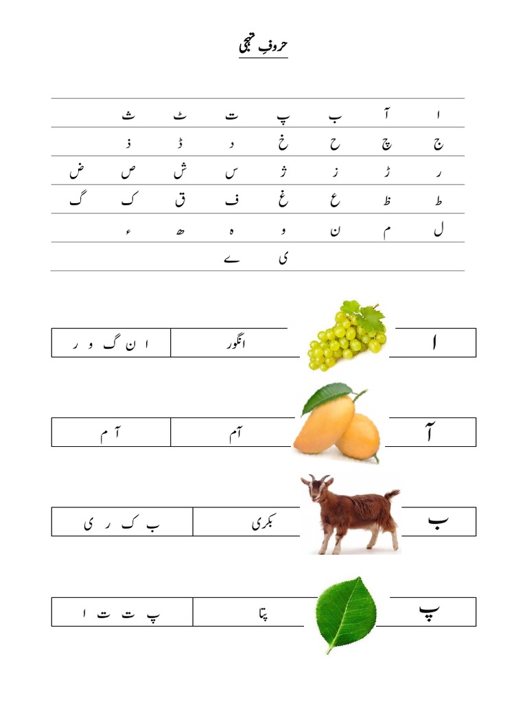 Nursery Urdu Notes | PDF
