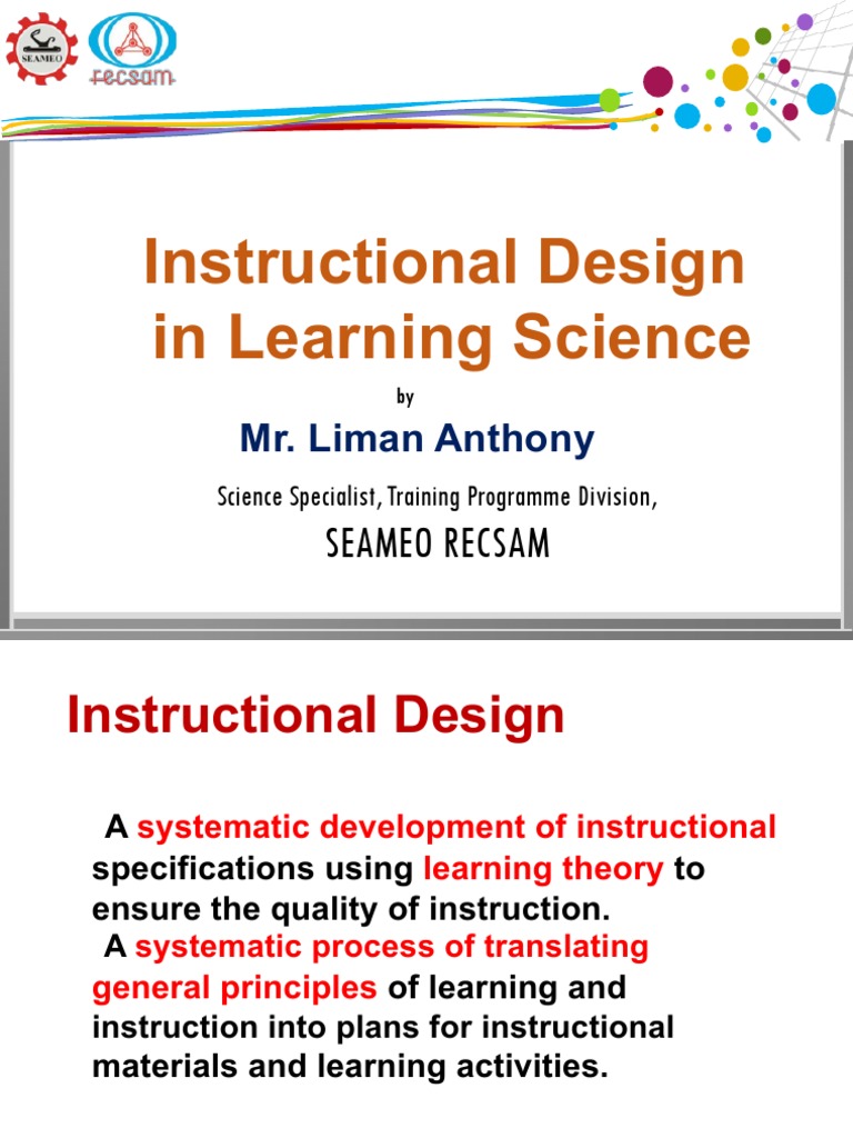 2020 Science LimanAnthony Instructional Design in Learning
