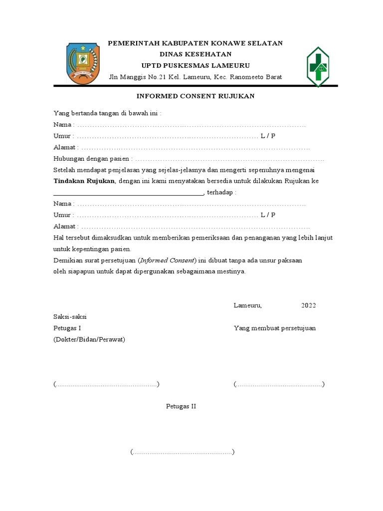 7.10.3d Form Persetujuan Rujukan | PDF | Ilmu Sosial