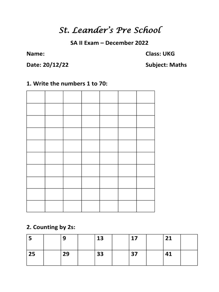 Maths Ukg Worksheet Pdf Home Garden Art