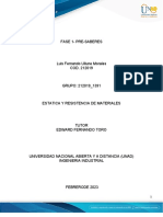 Fase 1 - Presaberes Estatatica y Resistencia de Materiales