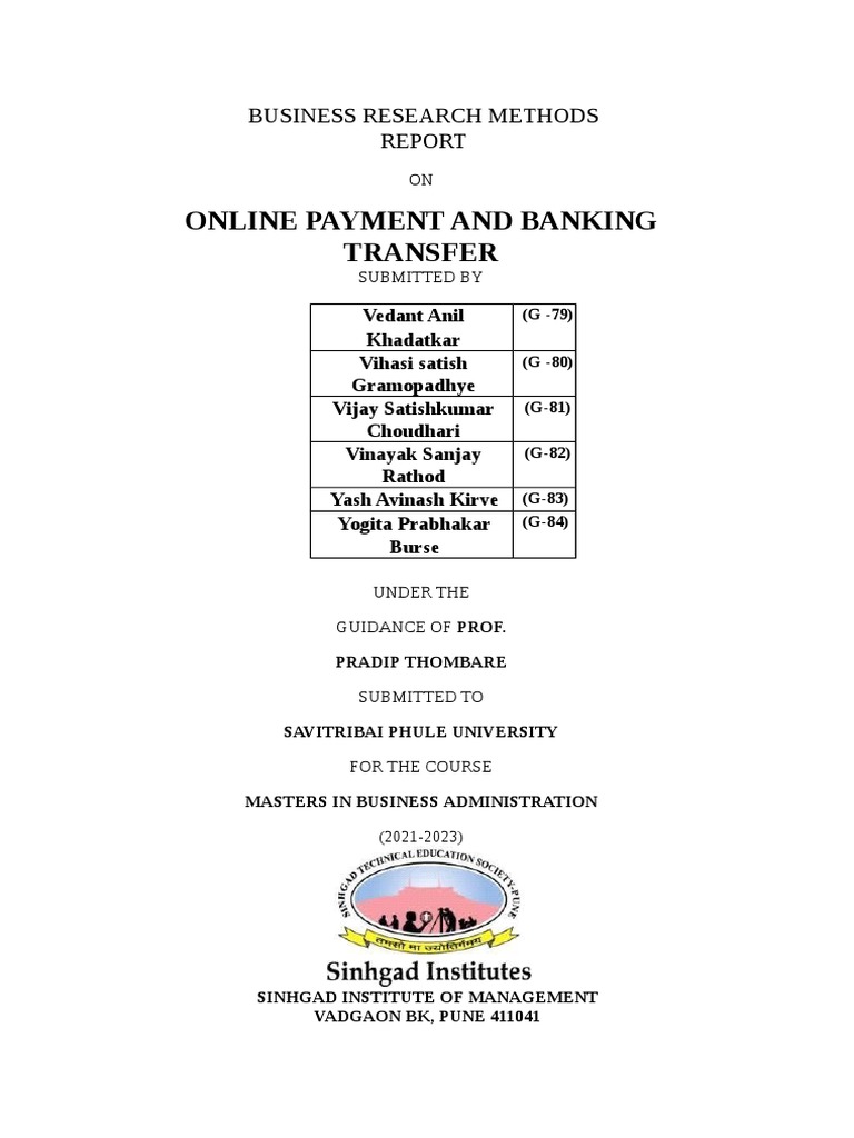 Business Research Methods Report | PDF | Banks | Banks & Banking
