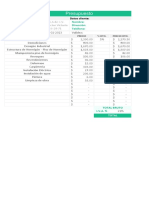 Presupuesto construcción obra $8,606 MX