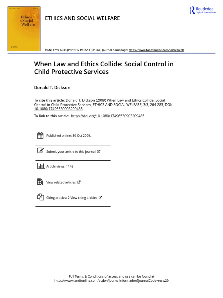 Navigating the Intersection of Law and Ethics in Child Protective ...