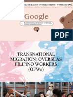Transnational Migration Overseas Filipino Workers