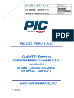 Informe - Trabajos - Realizados - C H - Baños I - Grupo - N 03 - 10 - 02 - 2022 - Rev00