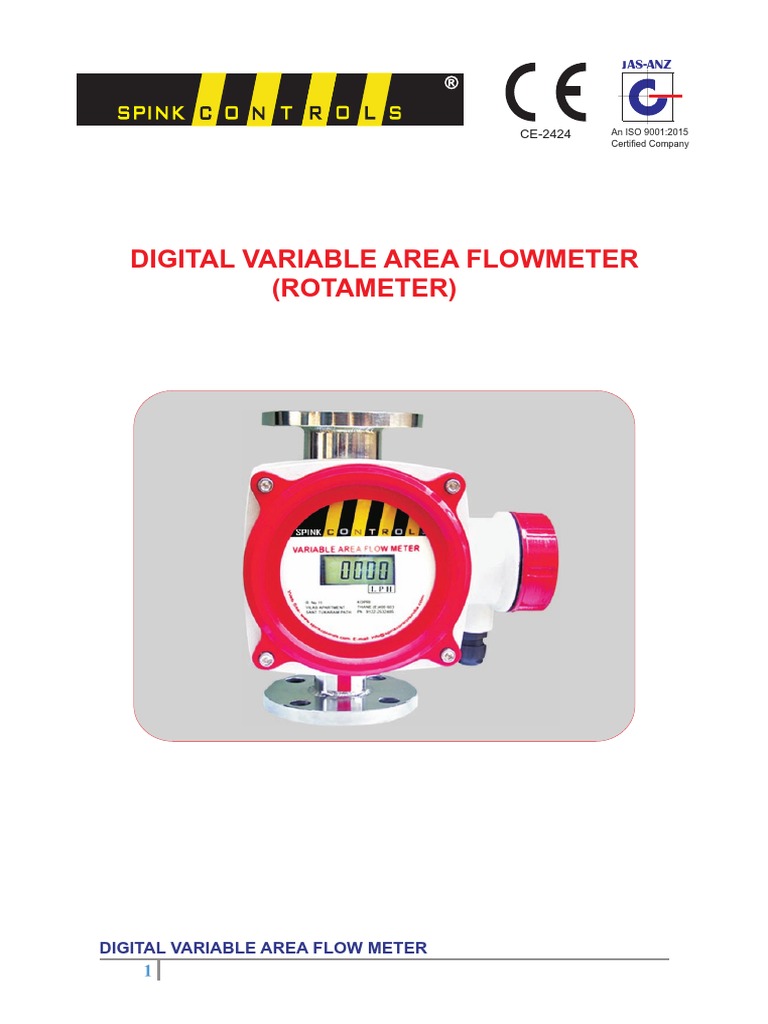 Digital Rotameter Operator's Manual | PDF | Flow Measurement | Buoyancy