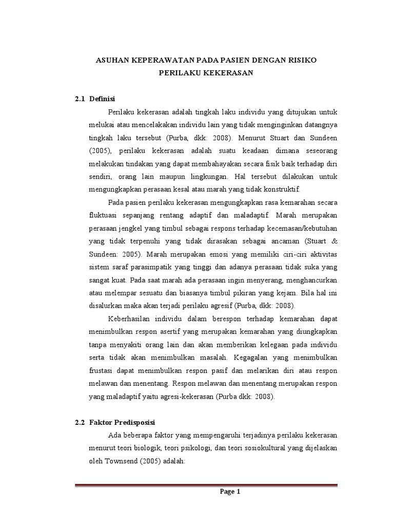 Perilaku Kekerasan Pdf