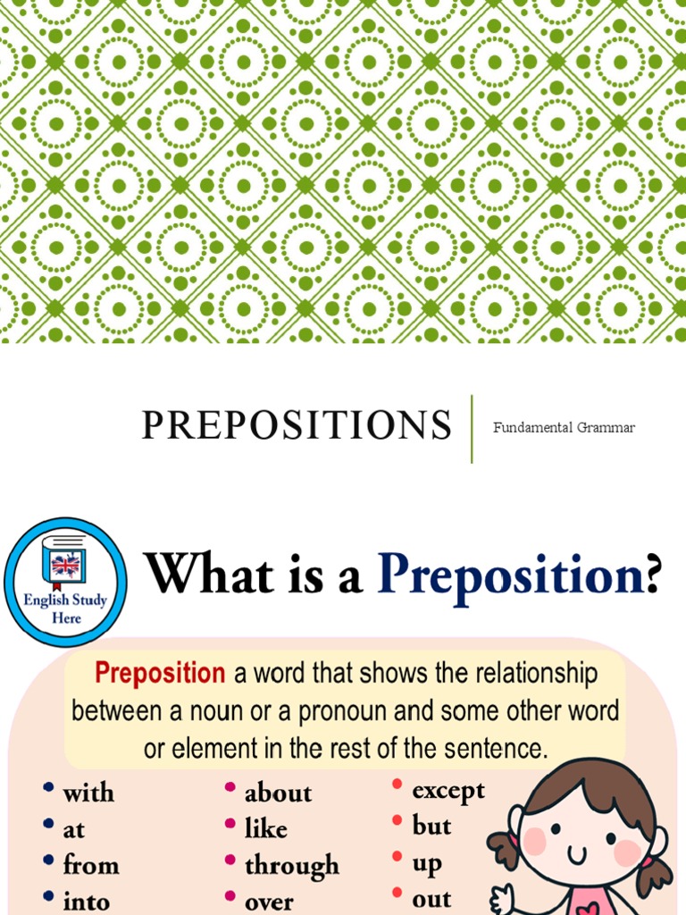 Fundamental Grammar (PREPOSITIONS) | PDF
